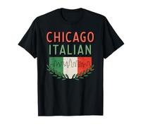 Chicago Drapeau Italien Little Italy Quartier Illinois T-Shirt