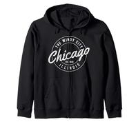 Chicago Est. 1848 Illinois The Windy City Cadeau Souvenir Sweat à Capuche