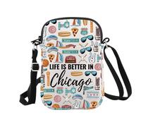 Chicago Gifts for Women Chicago Travel Trip Gift Life is Better in Chicago Souvenirs Trousse de maquillage, In Chicago Cr Eu, Trousse à cosmétiques avec impression