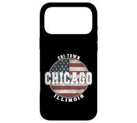 Chicago Illinois, Drapeau américain Vintage Coque pour iPhone 17 Pro Max