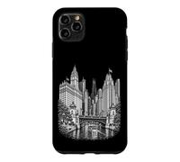 Chicago Illinois Horizon River Art Noir et Blanc Coque pour iPhone 11 Pro Max