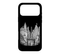 Chicago Illinois Horizon River Art Noir et Blanc Coque pour iPhone 17 Pro Max