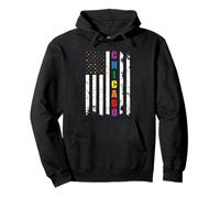 Chicago Illinois LGBTQ Gay Pride Month American Flag Rainbow Sweat à Capuche