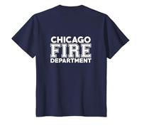 Chicago Illinois Pompiers Pompiers T-Shirt, Enfant, Bleu Marine, 6 Ans