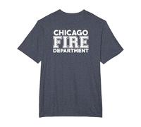 Chicago Illinois Pompiers Pompiers T-Shirt, Homme Grandes Tailles, Bleu Chiné, 6X Tall