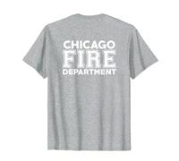 Chicago Illinois Pompiers Pompiers T-Shirt, Homme, Gris Chiné, S