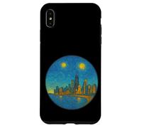 Chicago Illinois Skyline - Van Gogh Starry Night Style Coque pour iPhone XS Max