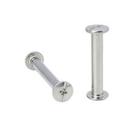 Chicago Lot de 100 vis pour ceinture de sac en cuir et acier inoxydable pour scrapbooking, clous à vis Chicago, boulons à rivets (12 mm, 50 lots D6-M5)