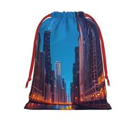 Chicago Night Sac décoratif avec cordon de serrage pour fête d'anniversaire
