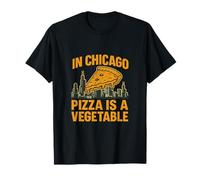 Chicago Pizza est une horizon de plat profond de légumes T-Shirt