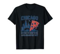 Chicago Plat profond Pizza Skyline Graphic City Pride T-Shirt
