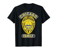 Chicago Police Department CPD Back Blue Line Badge policier T-Shirt