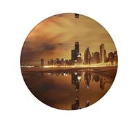 Chicago Printing Badge rond en fer blanc 6 cm imprimé sur un seul côté, parfait pour une décoration personnelle et un cadeau, taille unique, Métal