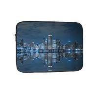 Chicago Reflected Pattern Sac pour ordinateur portable de 17", pochette de protection intérieure, portable et adapté pour les voyages d'affaires ou les voyages