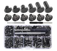 Chicago Screws Rivets en cuir, kit de boutons pression assortis, 12,7 x 6,5 x 2,2 cm, fixations métalliques idéales pour l'artisanat en cuir, vêtements, ceintures, sacs, vestes, chaussures, réparation