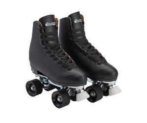Chicago Skates Patins à roulettes doublés en Cuir de qualité supérieure pour Homme - Patins à roulettes Classiques Noirs - Taille 45