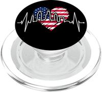 Chicago Skyline Battement de Cœur ÉTATS-Unis J'aime Chicago PopSockets PopGrip pour MagSafe