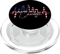 Chicago Skyline Battement de Cœur ÉTATS-Unis J'aime Chicago PopSockets PopGrip pour MagSafe