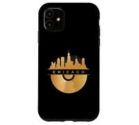 Chicago Skyline, Disque vinyle, Illinois IL, Blues Jazz Coque pour iPhone 11