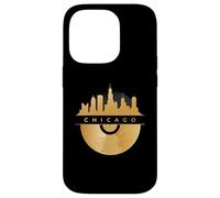 Chicago Skyline, Disque vinyle, Illinois IL, Blues Jazz Coque pour iPhone 14 Pro