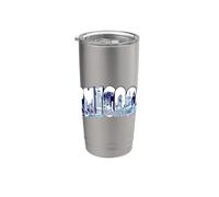 Chicago Skyline Histoire Architecture Voyage Souvenir Gobelet isotherme en acier inoxydable double paroi