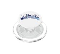 Chicago Skyline Histoire Architecture Voyage Souvenir PopSockets PopGrip pour MagSafe