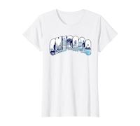 Chicago Skyline Histoire Architecture Voyage Souvenir T-Shirt Graphique avec Valeur