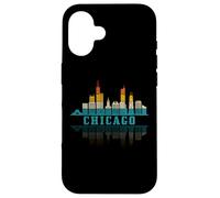 Chicago Skyline Illinois Vintage Pride Rétro Coque pour iPhone 16