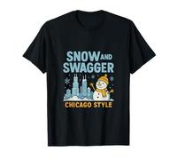 Chicago Snow and Swagger - City Pride Graphic Print T-Shirt