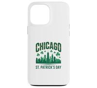 Chicago St Patrick Day Vert Skyline Parade Design Coque pour iPhone 13 Pro Max