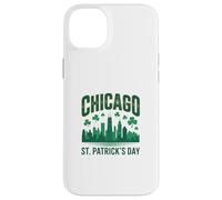 Chicago St Patrick Day Vert Skyline Parade Design Coque pour iPhone 14 Plus
