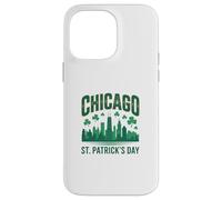 Chicago St Patrick Day Vert Skyline Parade Design Coque pour iPhone 14 Pro Max