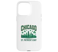 Chicago St Patrick Day Vert Skyline Parade Design Coque pour iPhone 15 Pro Max