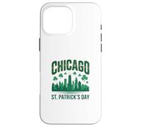 Chicago St Patrick Day Vert Skyline Parade Design Coque pour iPhone 16 Pro Max