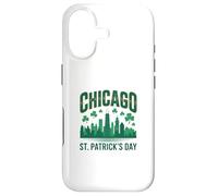 Chicago St Patrick Day Vert Skyline Parade Design Coque pour iPhone 17