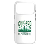Chicago St Patrick Day Vert Skyline Parade Design Coque pour iPhone 17 Pro