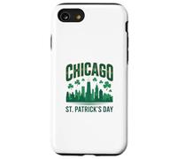 Chicago St Patrick Day Vert Skyline Parade Design Coque pour iPhone SE (2020) / 7/8