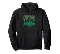 Chicago St Patrick Day Vert Skyline Parade Design Sweat à Capuche