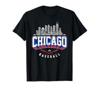 Chicago Team Skyline Word Art Pete Crow-Armstrong Baseball T-Shirt