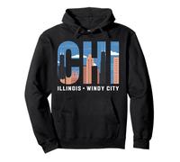Chicago Tshirt Men Women CG Illinois Il Vintage Rétro Sweat à Capuche