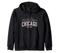 Chicago Tshirt Men Women CG Illinois Il Vintage Rétro Sweat à Capuche