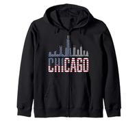 Chicago Tshirt Men Women CG Illinois Il Vintage Rétro Sweat à Capuche
