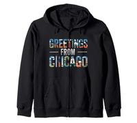 Chicago Tshirt Men Women CG Illinois Il Vintage Rétro Sweat à Capuche