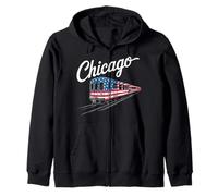 Chicago Tshirt Men Women CG Illinois Il Vintage Rétro Sweat à Capuche