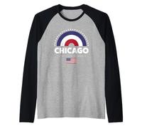 Chicago USA Shirt - Chicago Vintage American City Graphic Manche Raglan