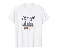 Chicago Vintage Voyage Skyline Retro Scenic City Graphic T-Shirt Graphique avec Valeur