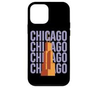 Chicago Willis Tower Skyline Rétro Bloc Lettre Coque pour iPhone 12 Mini