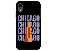 Chicago Willis Tower Skyline Rétro Bloc Lettre Coque pour iPhone XR