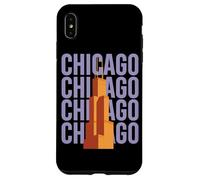 Chicago Willis Tower Skyline Rétro Bloc Lettre Coque pour iPhone XS Max