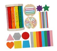 CHICAMPERA 1 Ensemble Éducatif Bois pour Garçon Fille de Jouets de de Couleurs Montessori avec Tasses et Bâtons pour Activités Apprentissage Préscolaire Développement Cognitif et Sensorialité
